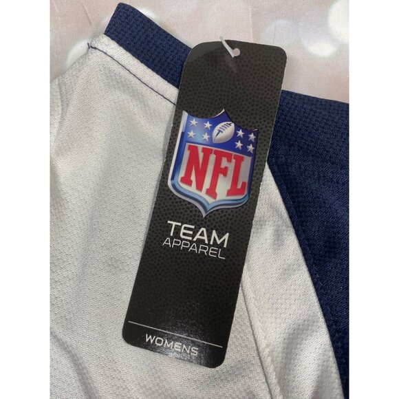 Chicago Bears Womens Size XL Majestic Draft Me Navy Blue Sequin T Shirt New - Picture 6 of 11